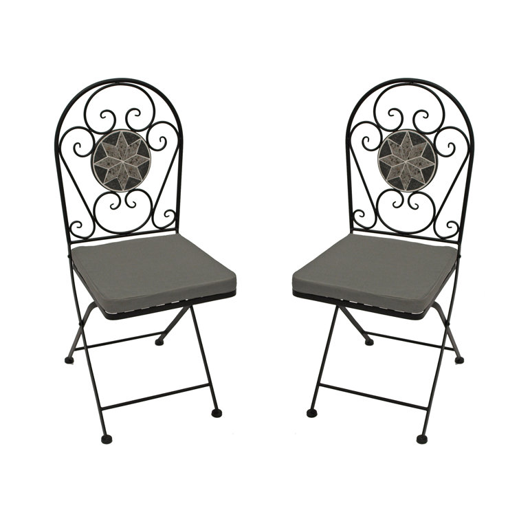 ClassicLiving Spivey Folding Patio Dining Chair with Cushion Wayfair